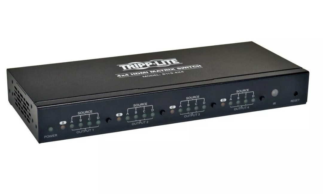 New Tripp-Lit-New-B119-4X4 _ 4x4 HDMI Matrix Switch for Video and Audio - Sealed