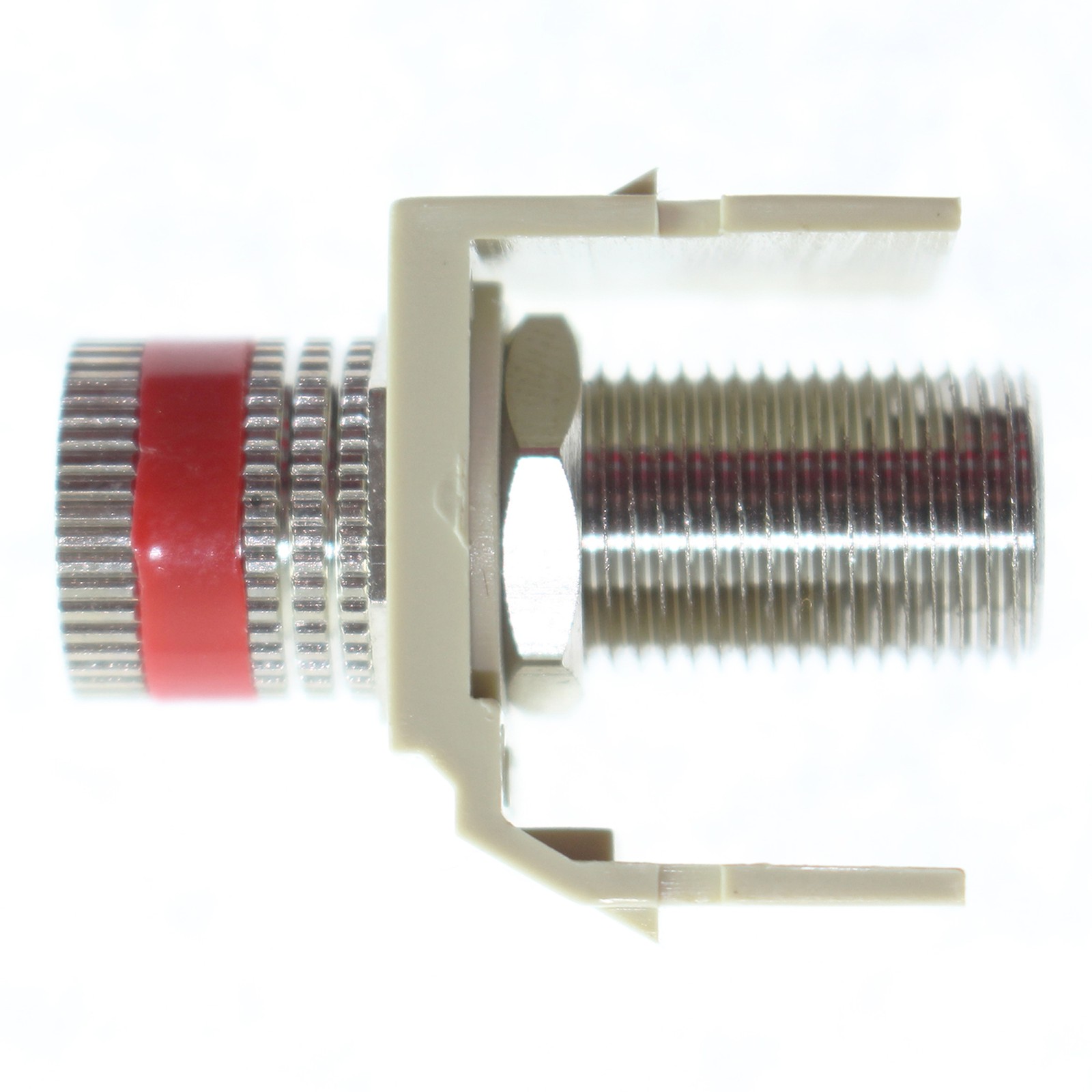 LEGRAND ON-Q 364295-03 ANYPORT AUDIO BINDING POST JACK INSERT, RED BAND, IVORY