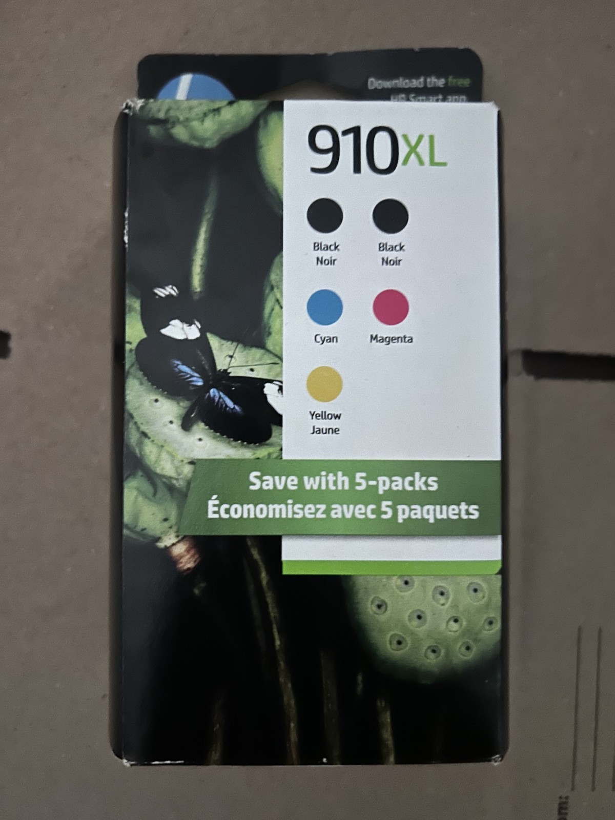 HP 910XL Genuine Ink Cartridges 5 Pack Black Cyan Magenta Yellow EXP 2028