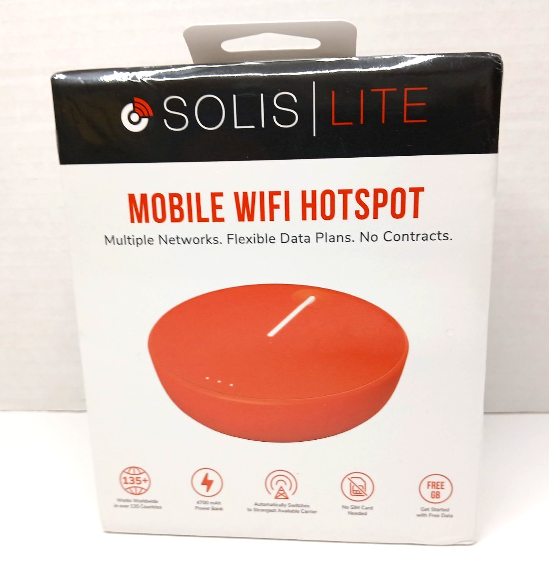 NEW SEALED SIMO SOLIS LITE 4G LTE WIFI MOBILE HOTSPOT W 4700 mAh POWER BANK