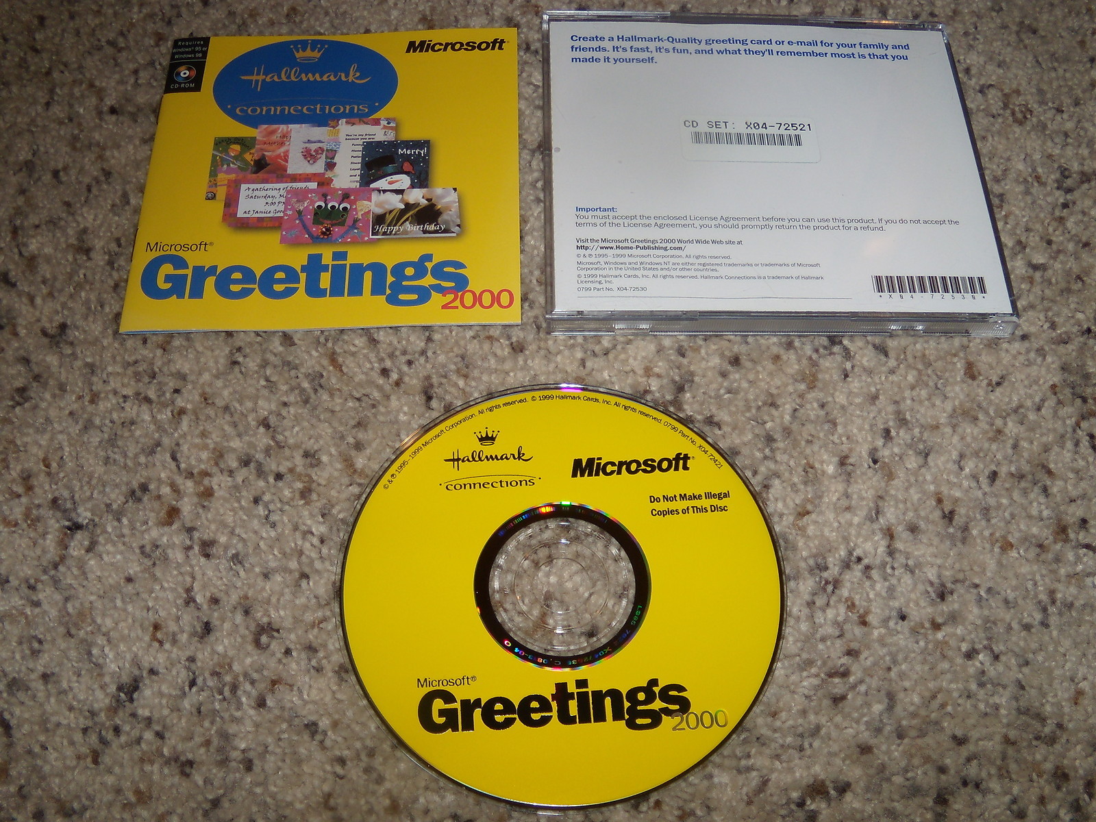Microsoft Greetings 2000 PC Program Excellent Condition