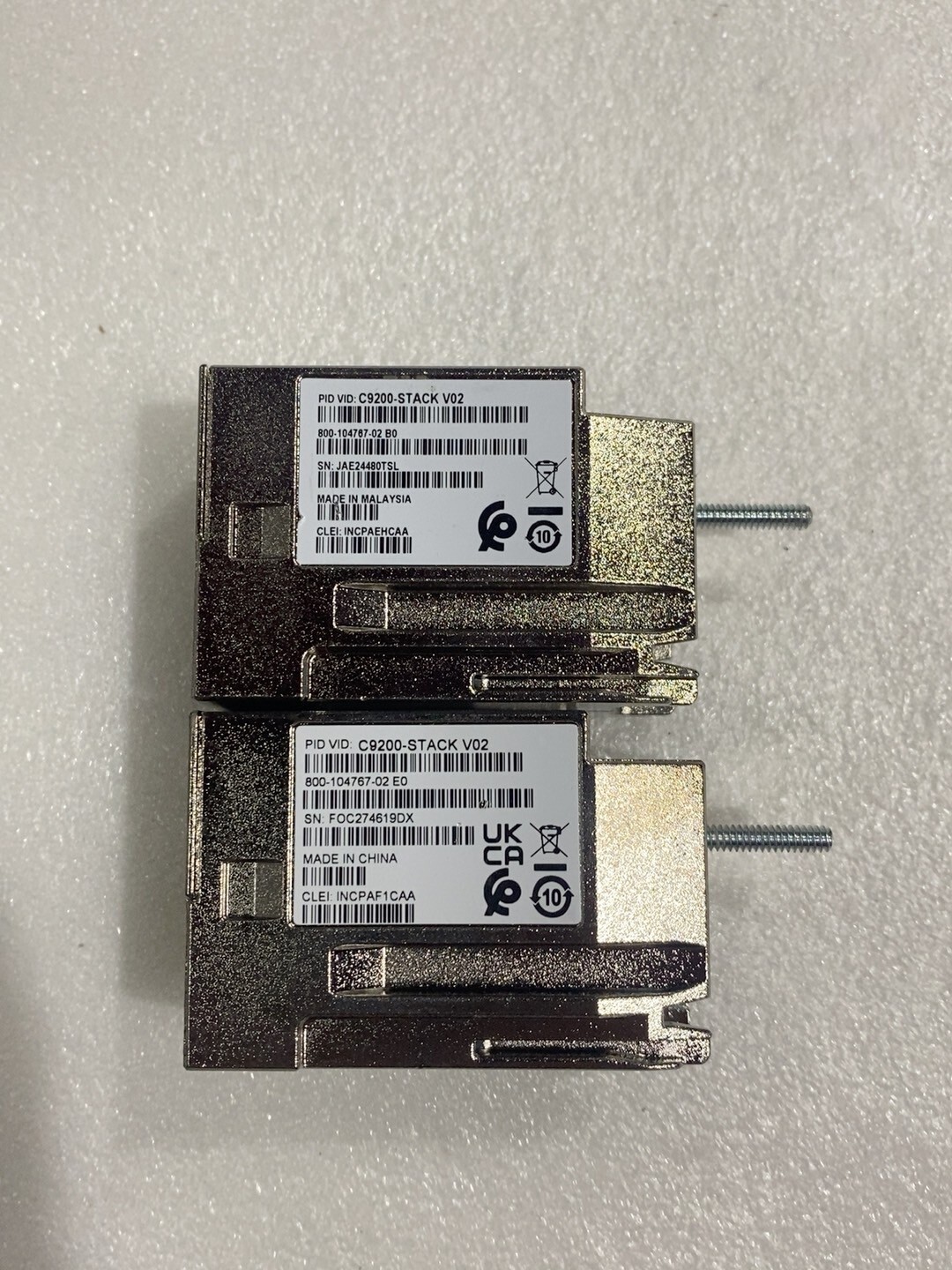 Pair of Cisco C9200-STACK Catalyst 9200 Series Stack Module For C9200