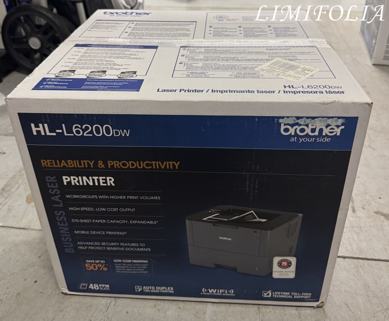 BRAND NEW Brother HL-L6200DW Wireless Monochrome Laser Printer Duplex Printing