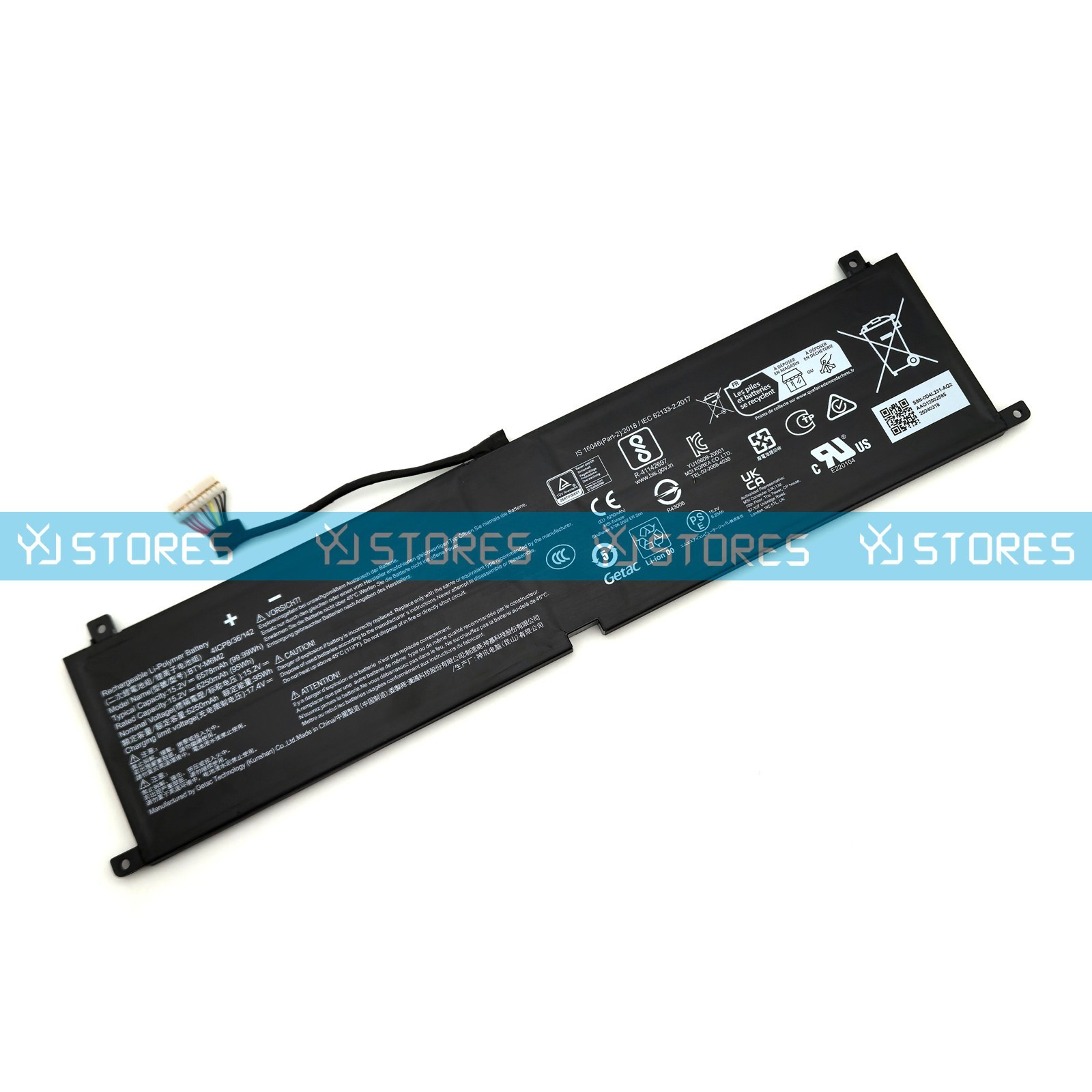 Genuine BTY-M6M2 OEM Battery for MSI Stealth 16 Studio A13VG A13VE A13VF MS-15F2