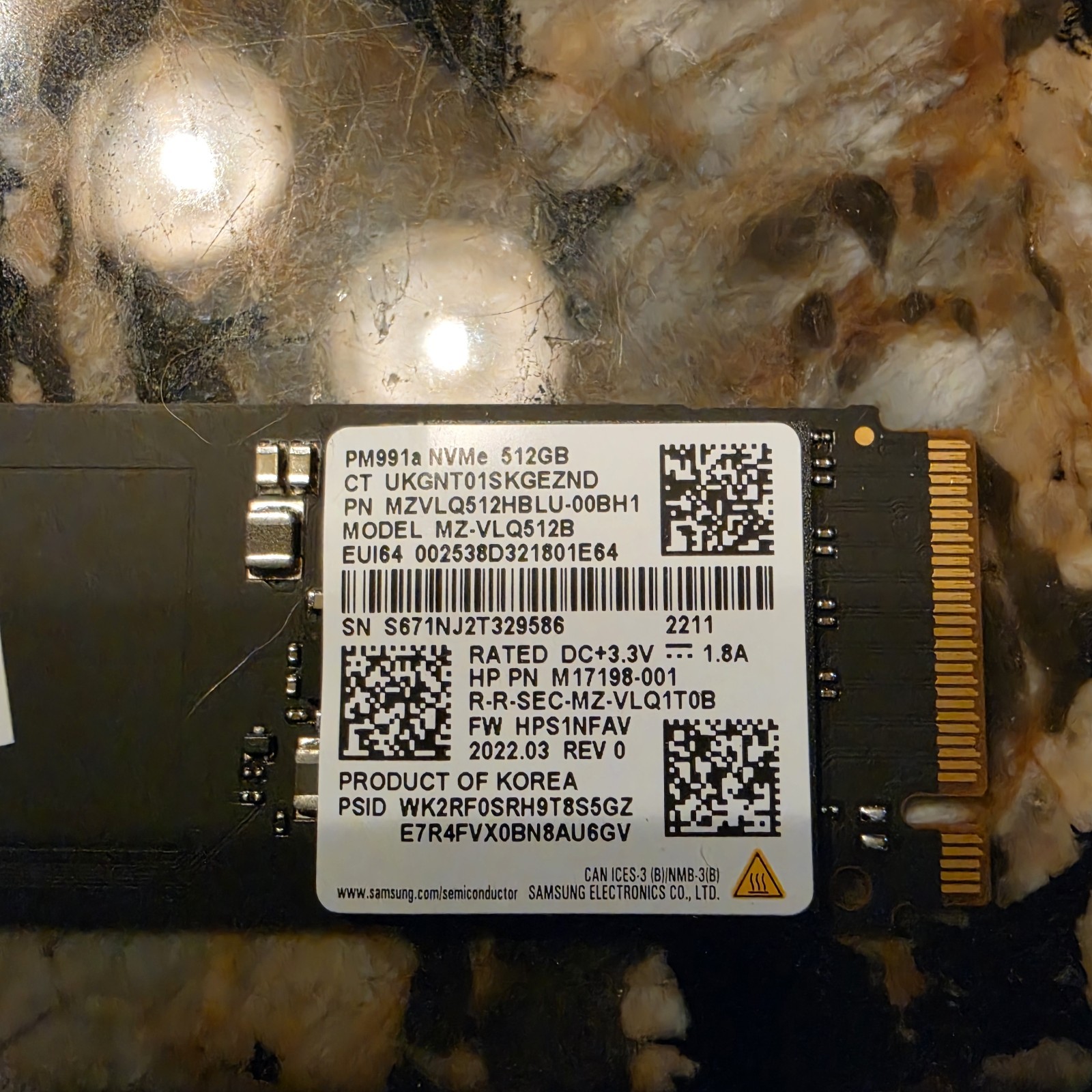 Western Digital 512 GB SSD PM991a NVMe 512GB MZ-VLQ512B