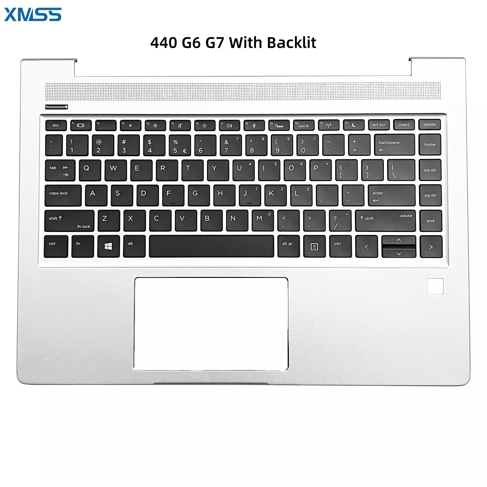 For HP 430 440 450 460 G6 G7 G8 G9 G10 G11  Palmrest w/ Backlit Keyboard 15.6"