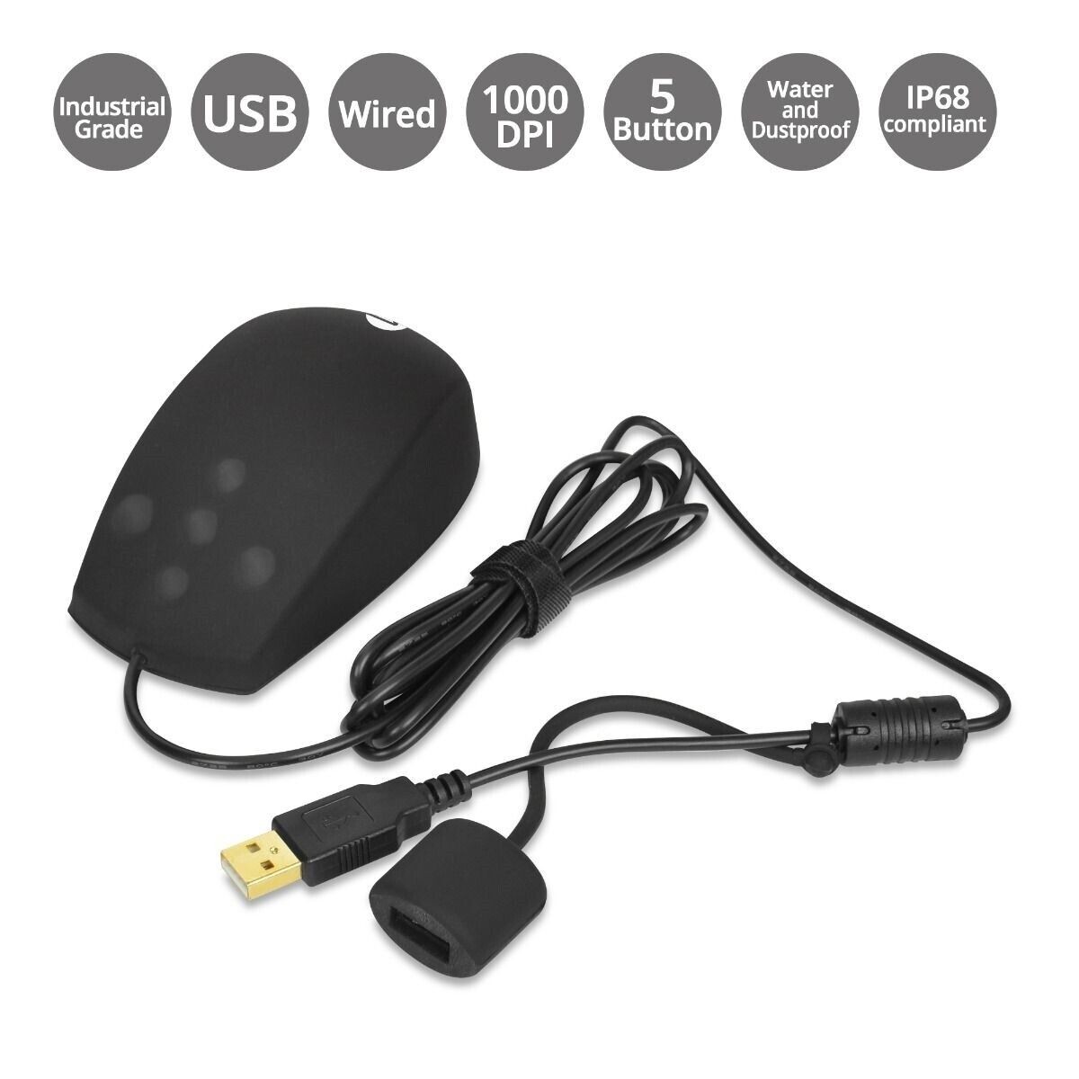 SIIG JK-US0S11-S1 Medical Mouse - Industrial Grade Waterproof and Dustproof
