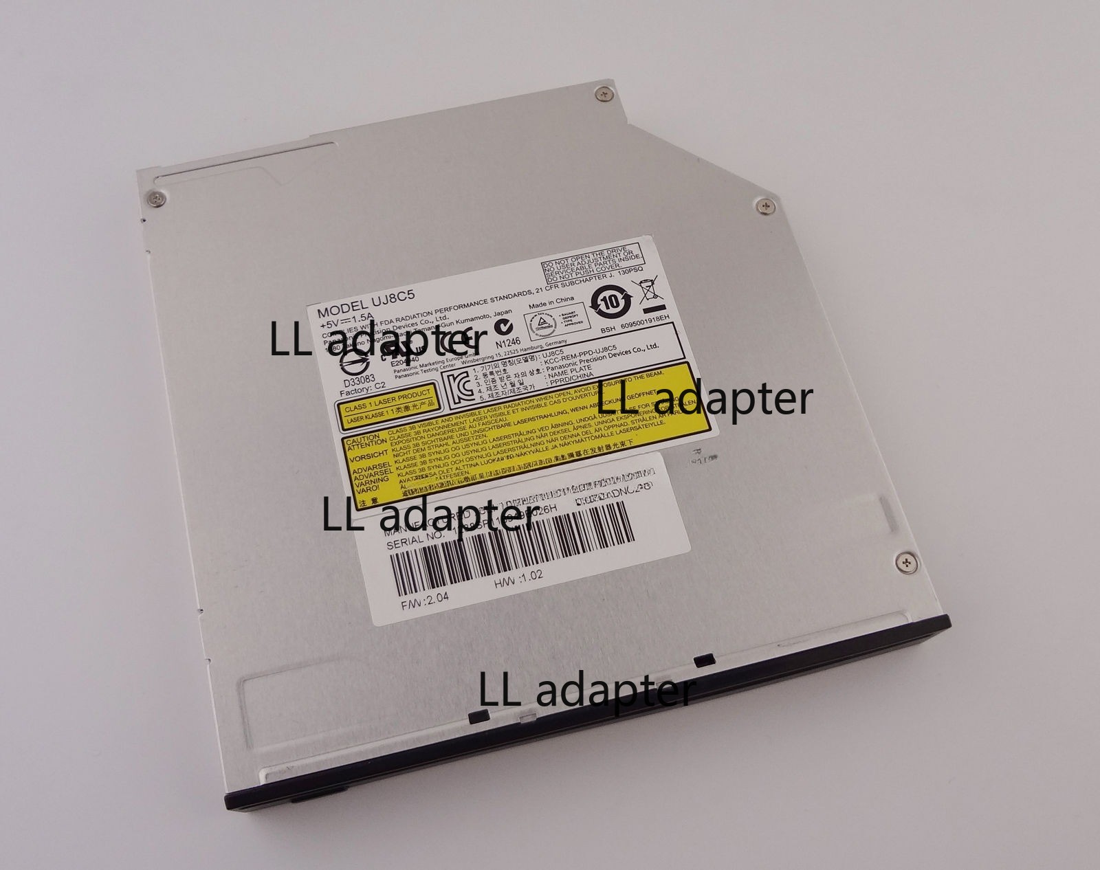 Panasonic Matshita UJ8C5 Laptop SATA Slot Load CD DVD RW Burner Drive UJ-8C5