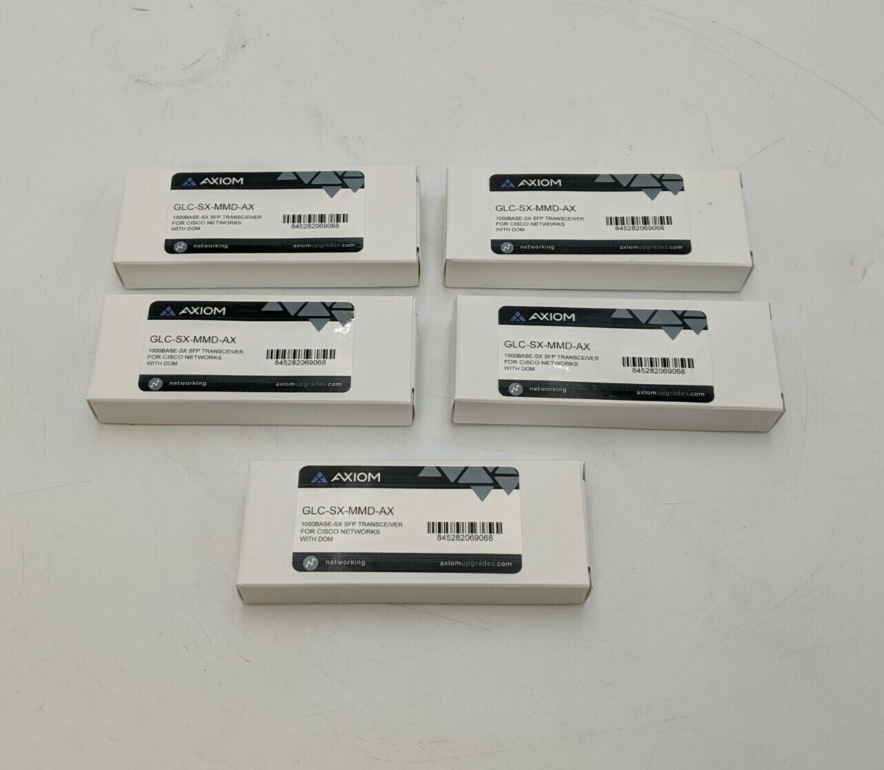 5PC Axiom GLC-SX-MMD-AX 1000BASE-SX SFP Transceiver Pluggable Module w/ DOM NOS