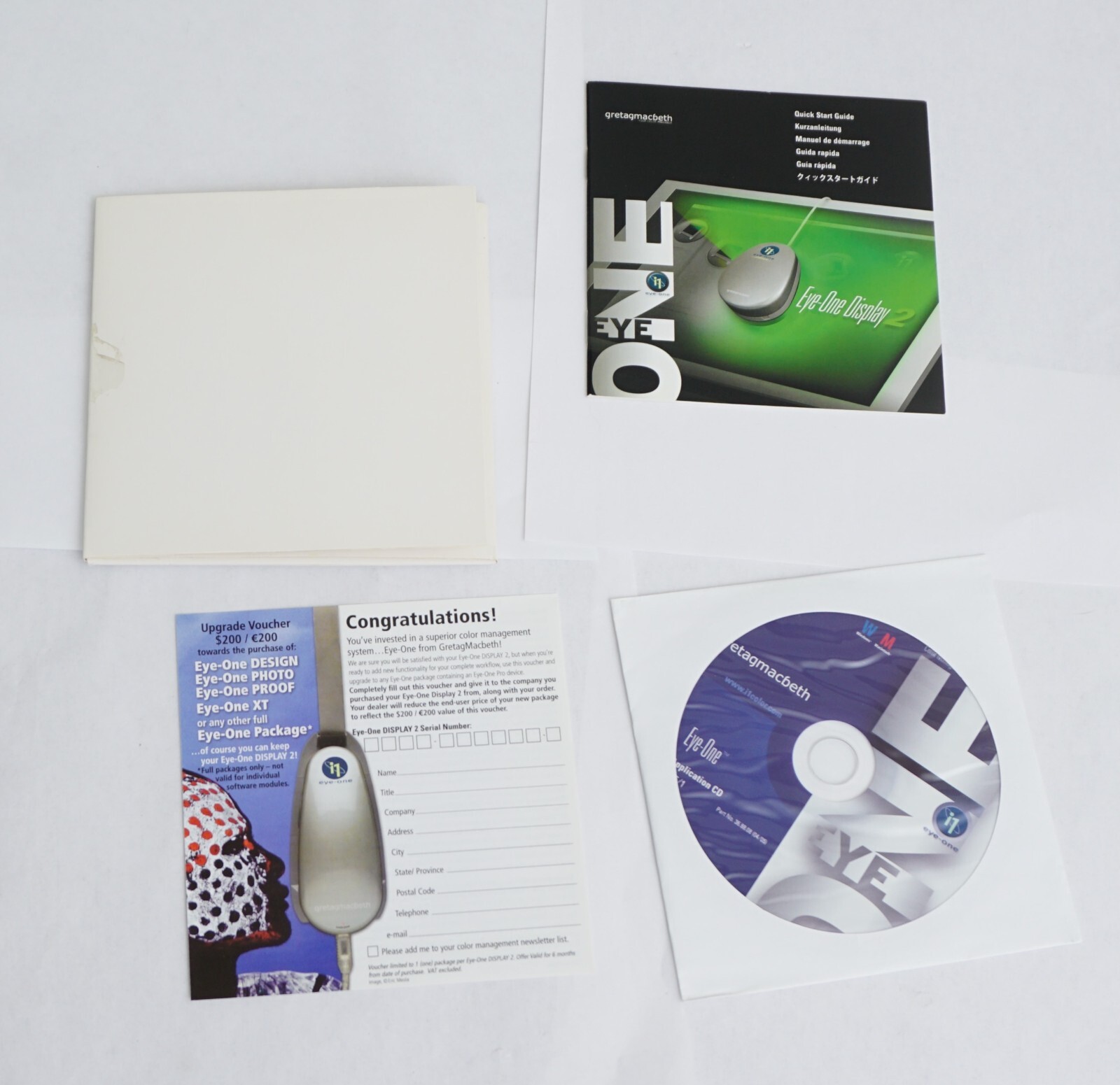 GeytegMacbeth Eye-One Application CD & Quick Start Guide. 2005/1, Windows / Mac