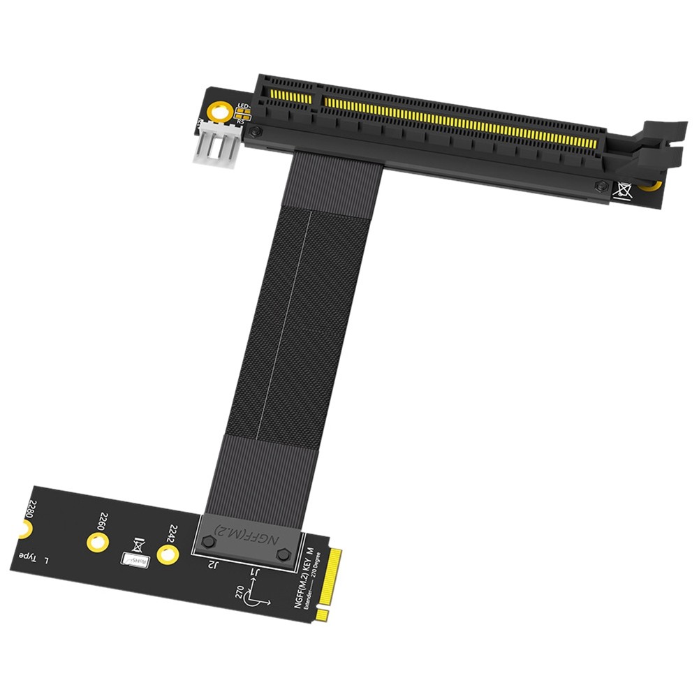 Riser Cable M.2 NVME to PCIE X16 Adapter  Extension Cable 90 Degree PCI7304