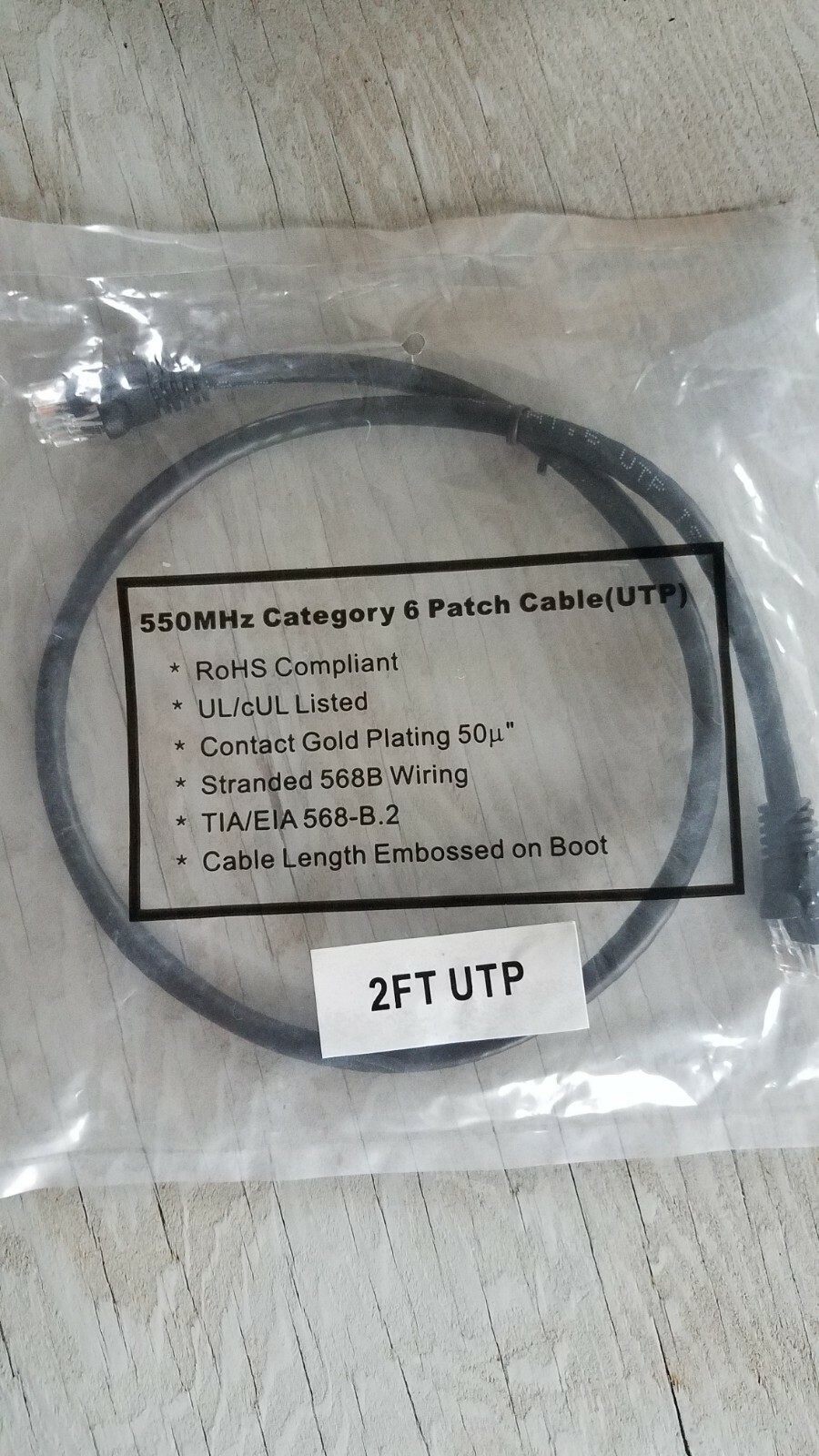 2ft 550 Mhz Category 6  Patch Cabel UTP