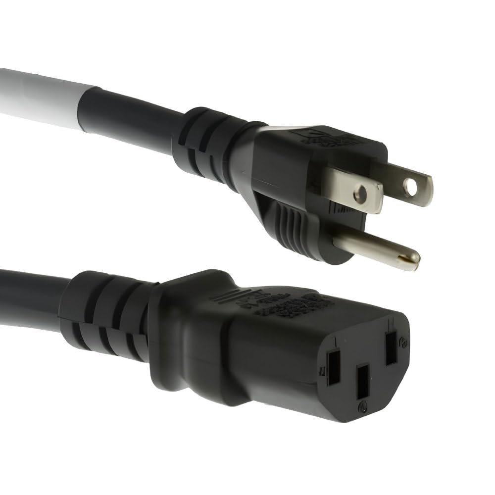 CablesAndKits Heavy Duty AC Power Cord 6ft (1.8m), 14 AWG NEMA 5-15P to C13