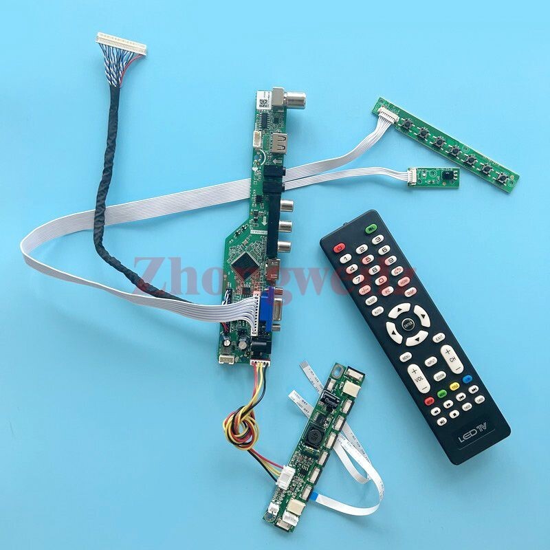 For M195FGE-L20/L23 30-Pin LVDS 1600x900 Panel VGA+HDMI+AV+USB LCD Driver Board 
