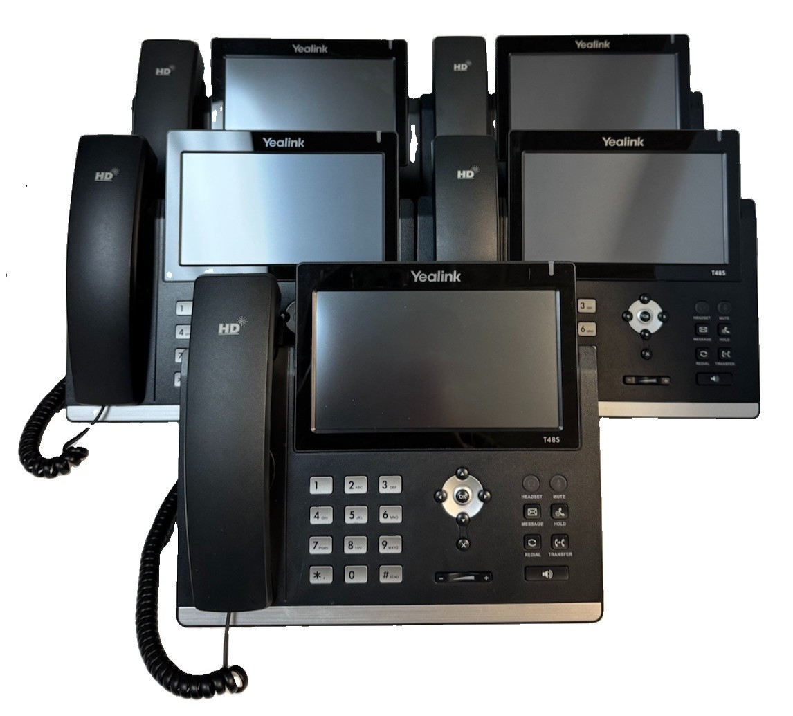 Yealink SIP-T48S 16 Line IP Phone (** LOT OF 5 PHONES **)