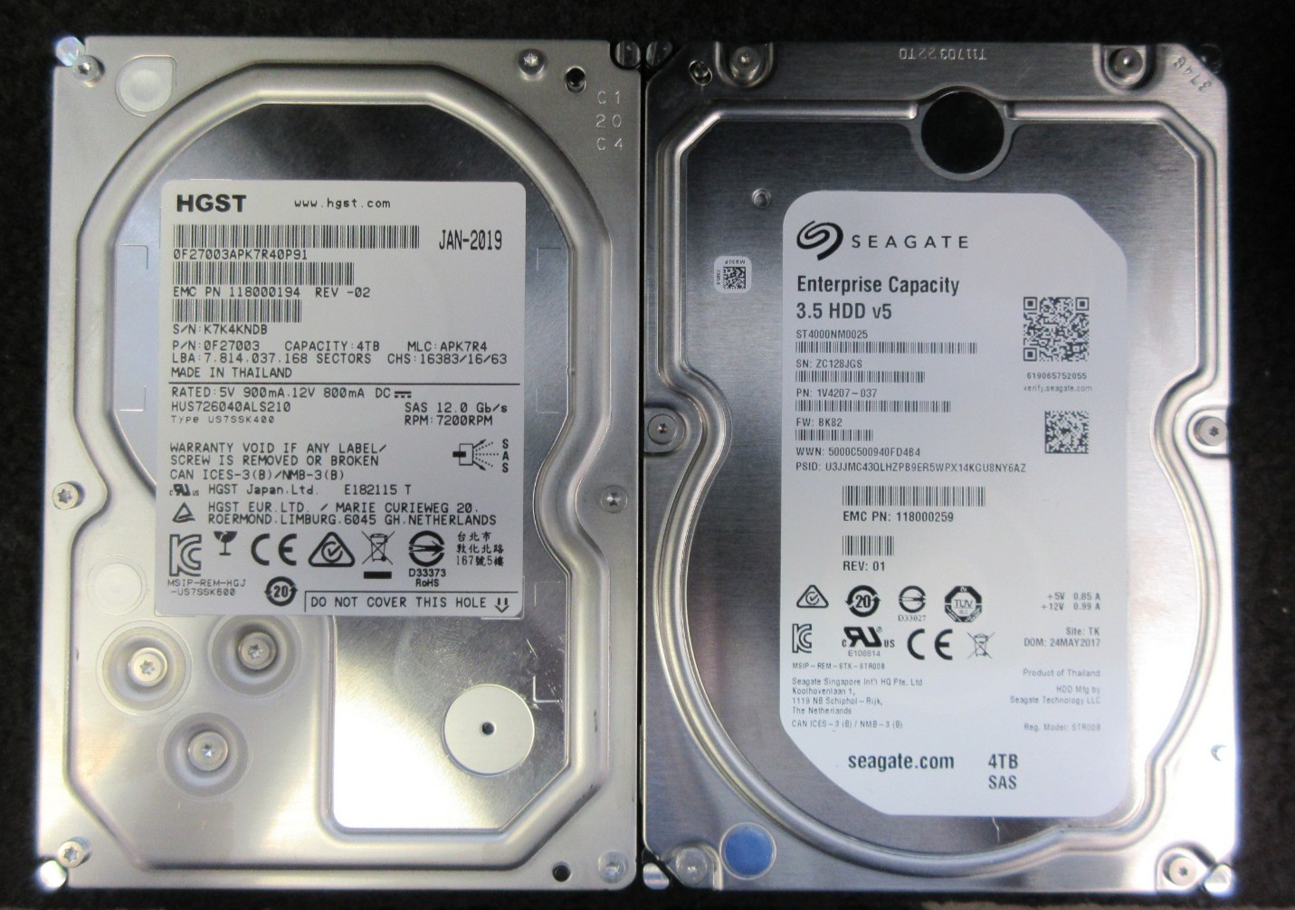 HGST/SEAGATE 4TB ST4000NM0025 - HUS726040ALS210