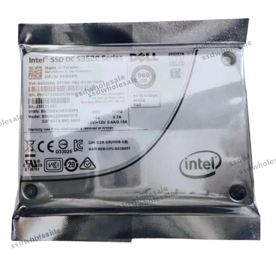 DELL OVXG5N Intel DC S3520 960GB 2.5" SATA 6Gb/s MLC SSDSC2BB960G7R SSD