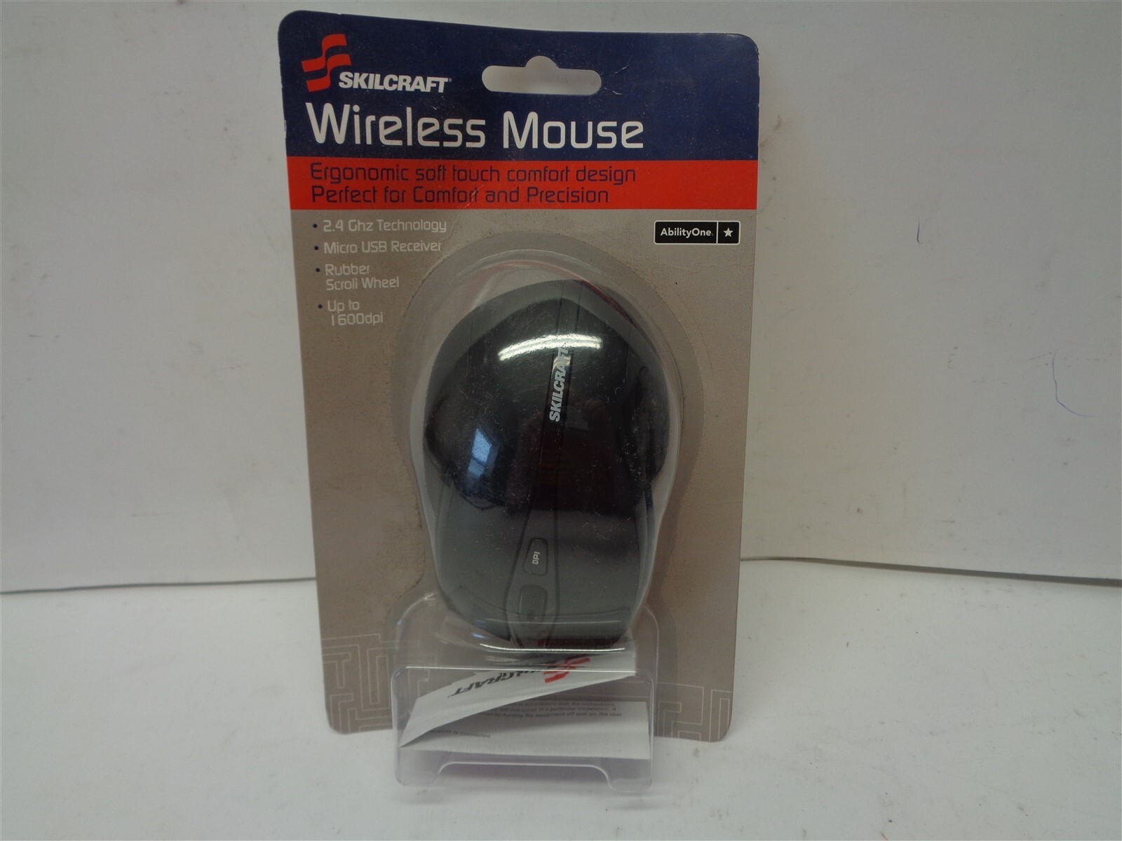 Skilcraft Micro USB Wireless Mouse Ergonomic Black