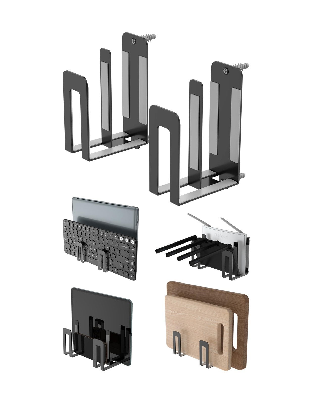 Universal Wall Mount for Laptop, Keyboard, Tablet, Kindle, Router, Modem, Met...