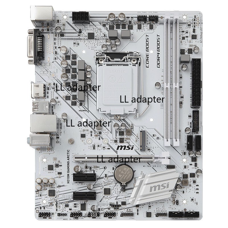 For MSI H310M GAMING ARCTIC ATX Motherboard LGA 1151 DDR4 Intel H310 SATA III