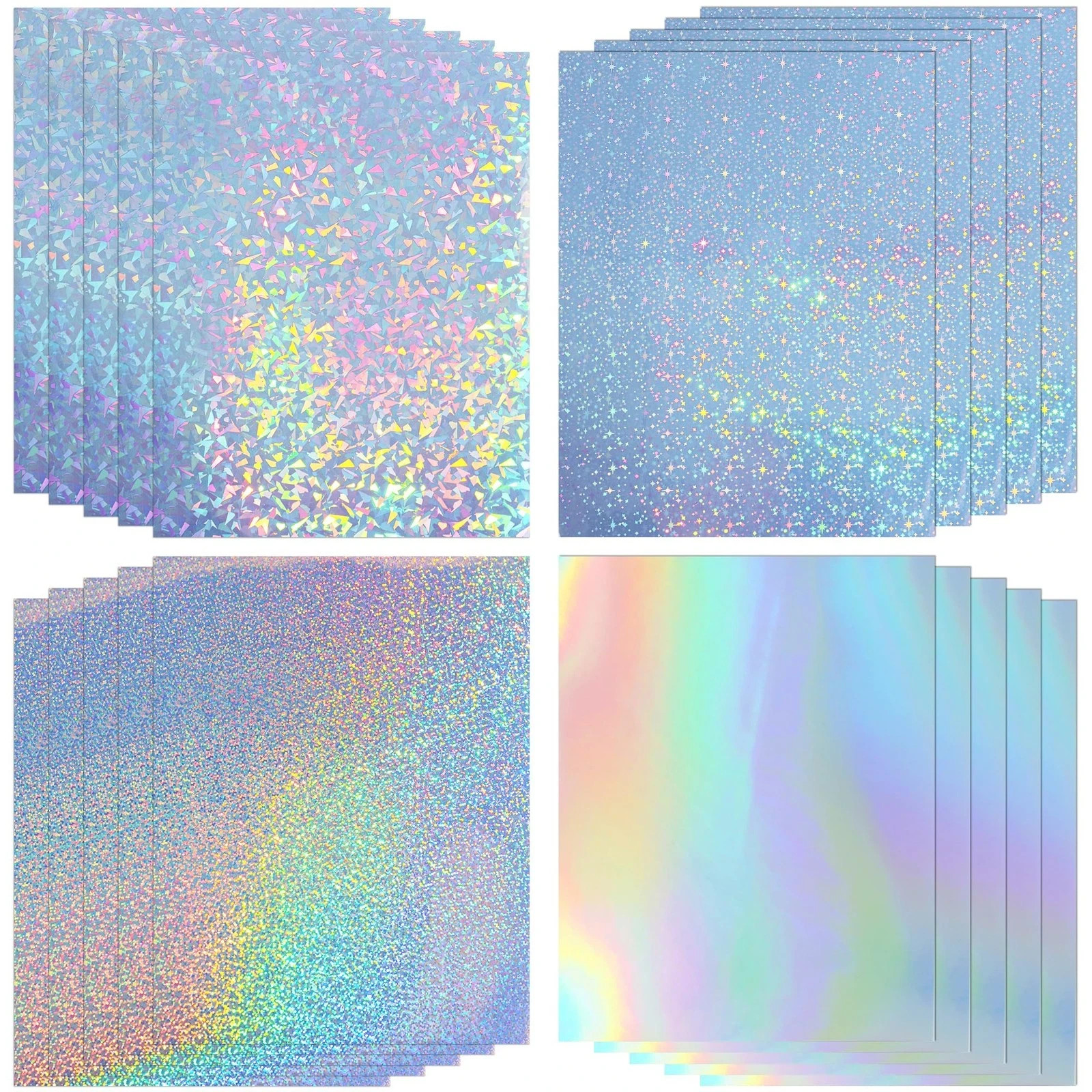 Holographic Sticker Paper for Inkjet & Laser Printers, 20 Sheets Printa...