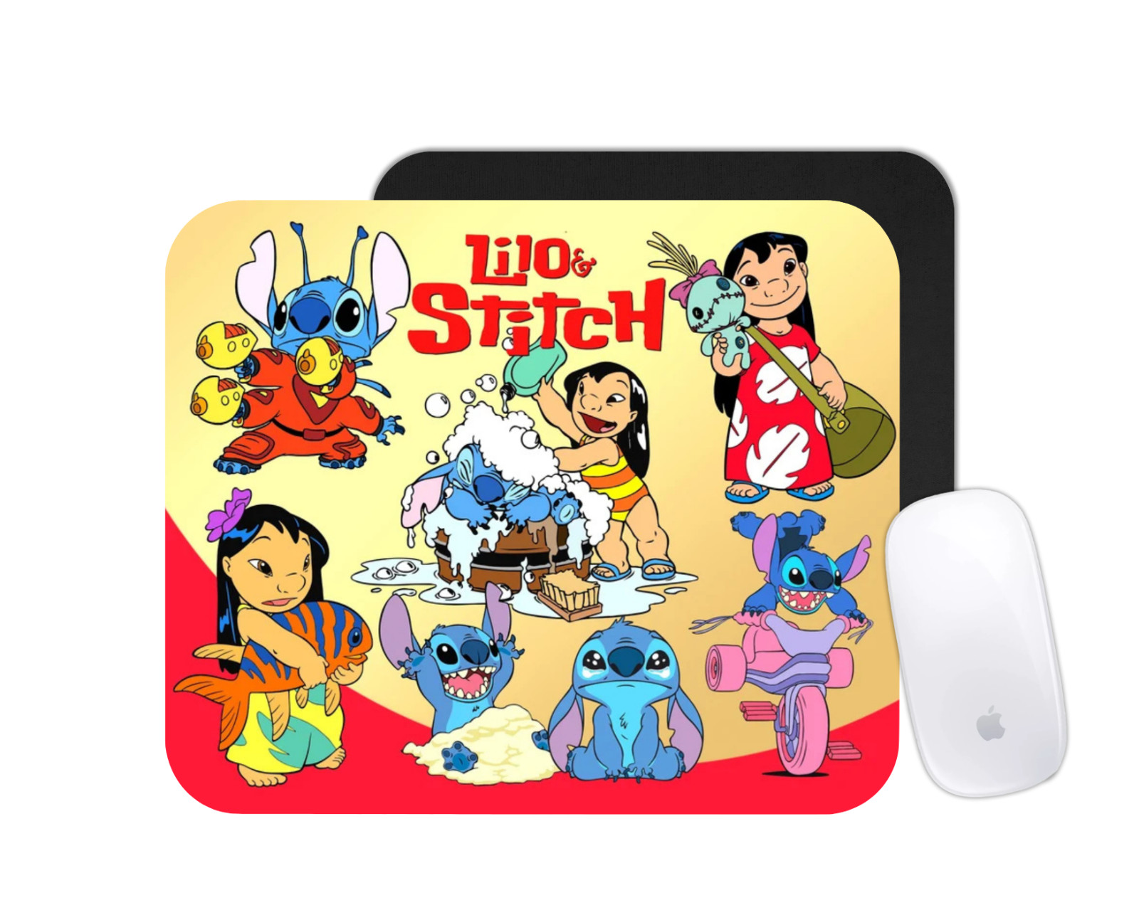 Lilo Stitch Cartoon Mouse Pad | Cute Adventure Desk Mat | Custom Character Gift