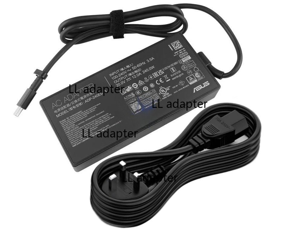 Genuine 240W 20V Asus A20-200P1A ADP-240EB B Rectangle Conn Charger AC Adapter