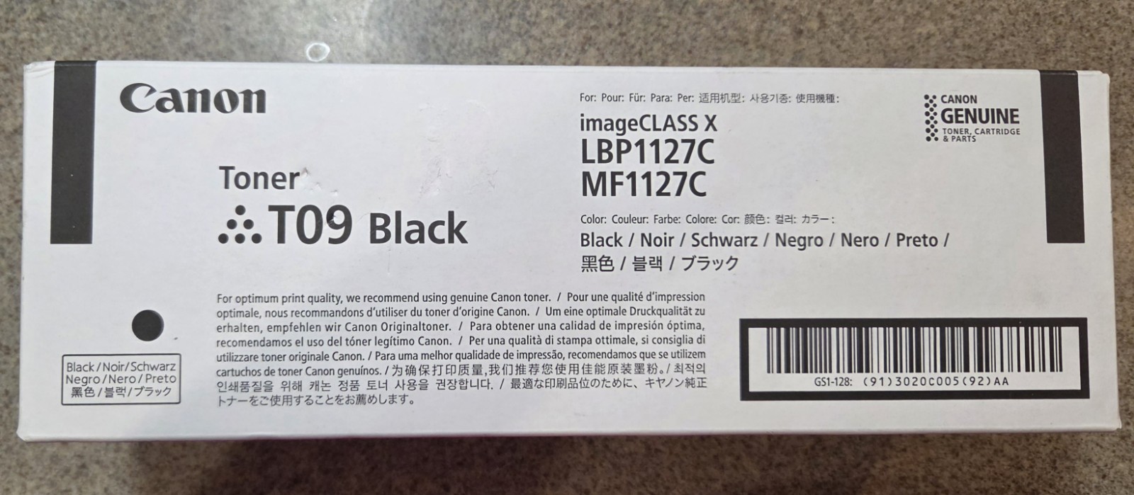 Canon T09 Black Toner Cartridge New In Original Packaging 