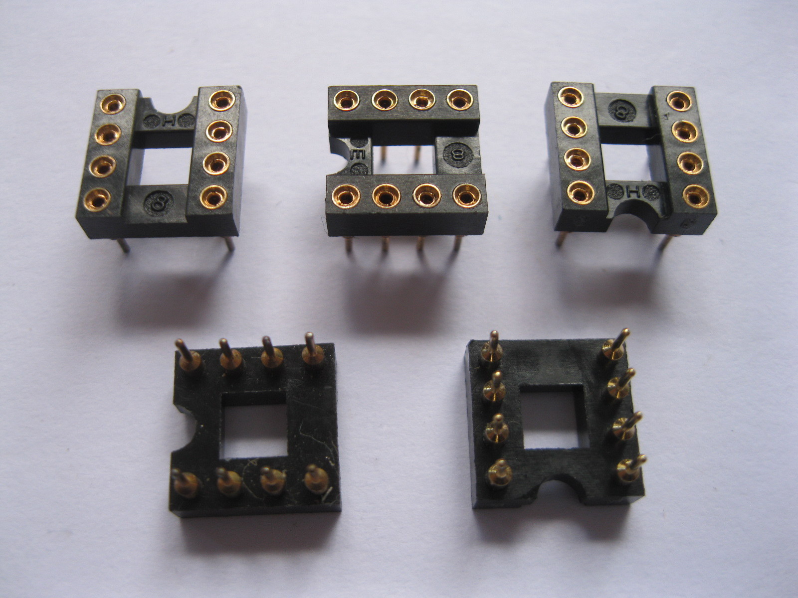 60 pcs IC Socket Adapter Gold Plated 2.54mm 8 PIN Round DIP High Quality 7.62mm