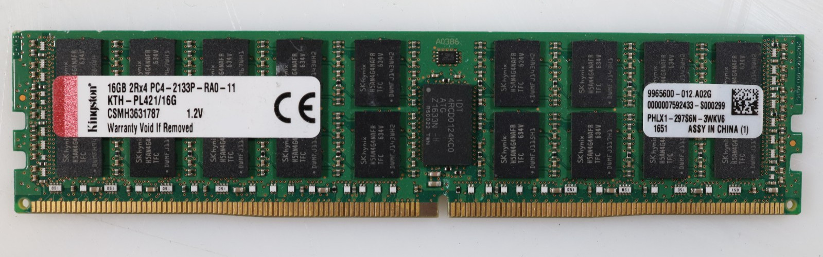 16GB Kingston KTH-PL421/16G DDR4 PC4-2133P RDIMM Server Memory