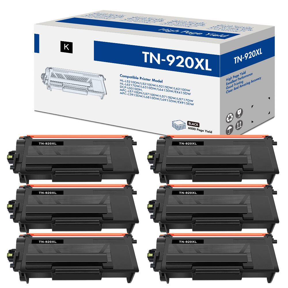 6x High Yield Compatible With Brother TN920 TN920XL Toner HL-EX415DW MFC-EX915DW
