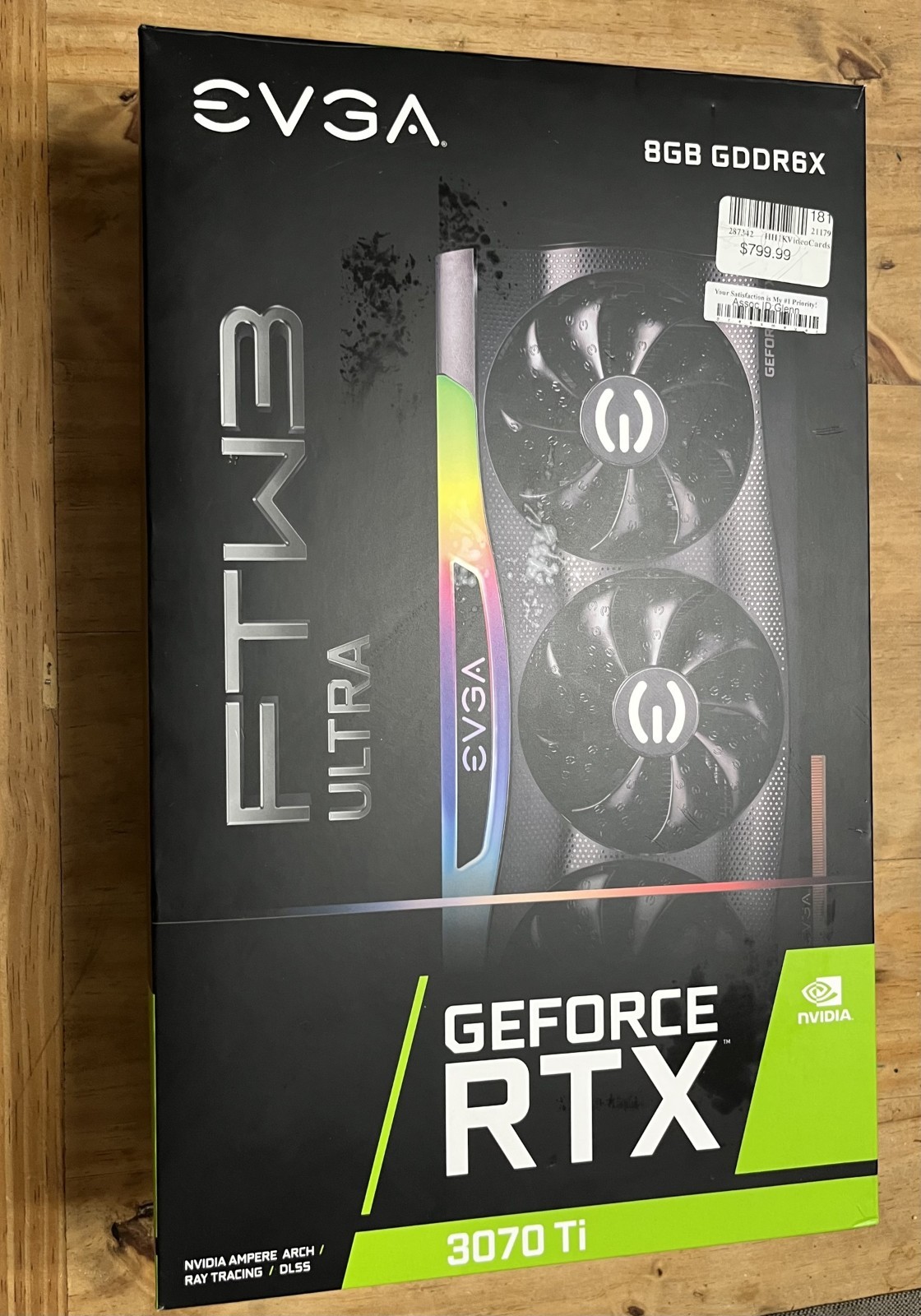 EVGA FTW3 ULTRA RTX 3070 Ti 8GB Near Mint in Box GPU