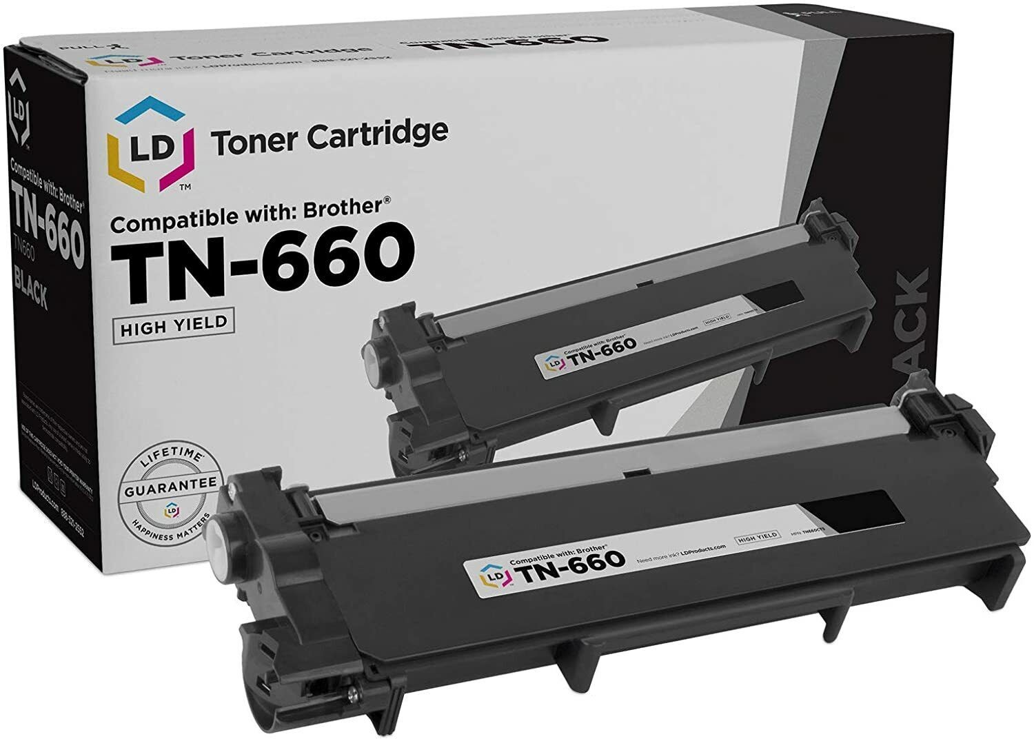 LD Comp Black Laser Cartridge for Brother Toner TN660 DCP-L2540DW HL-L2305W