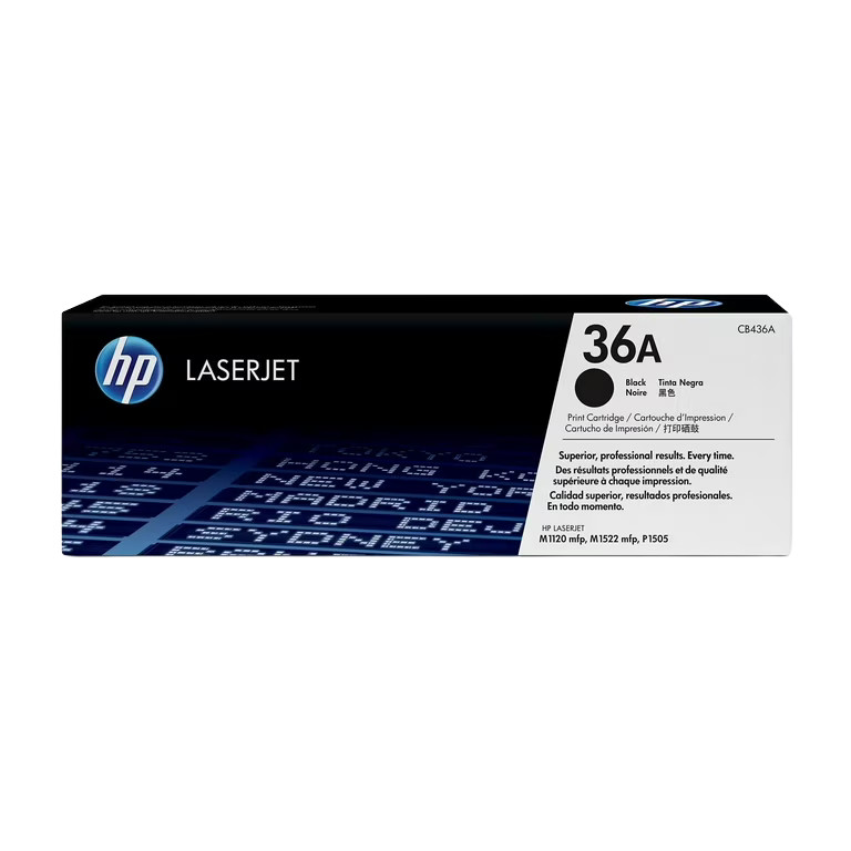 New Open Box HP 36A Black Toner Cartridge, CB436A