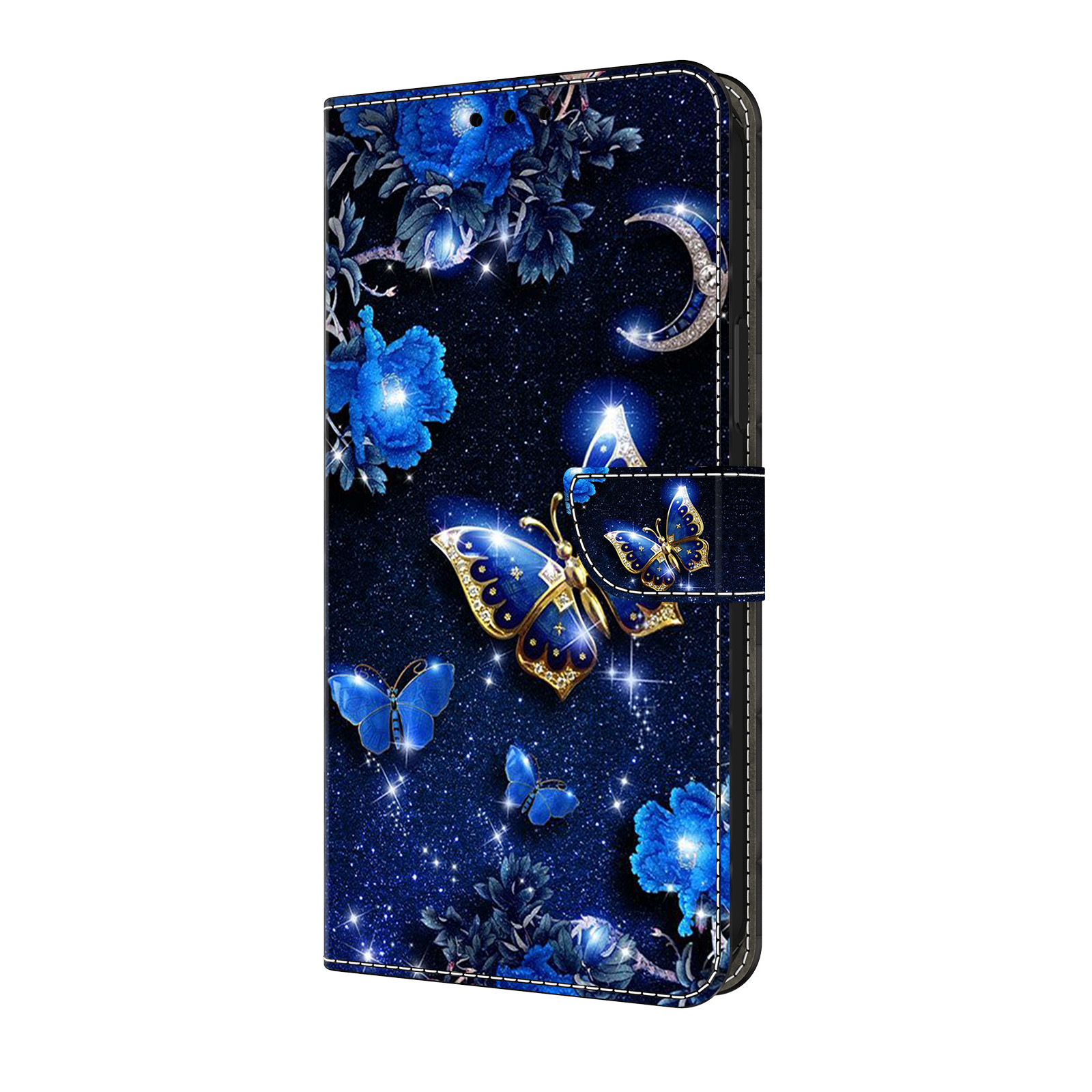 Luxury Cat Owl Wolf Flower Wallet Cover Case for S22 S21 S20 FE S20 Ultra S10