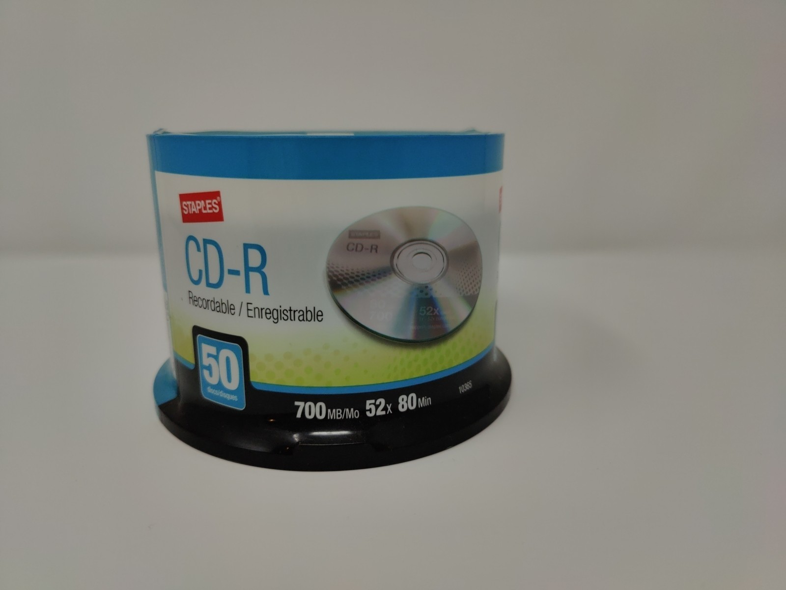 Staples CD-R Spindle 50 Pack Blank Recordable 10365 700Mb 80Min 52X NEW SEALED