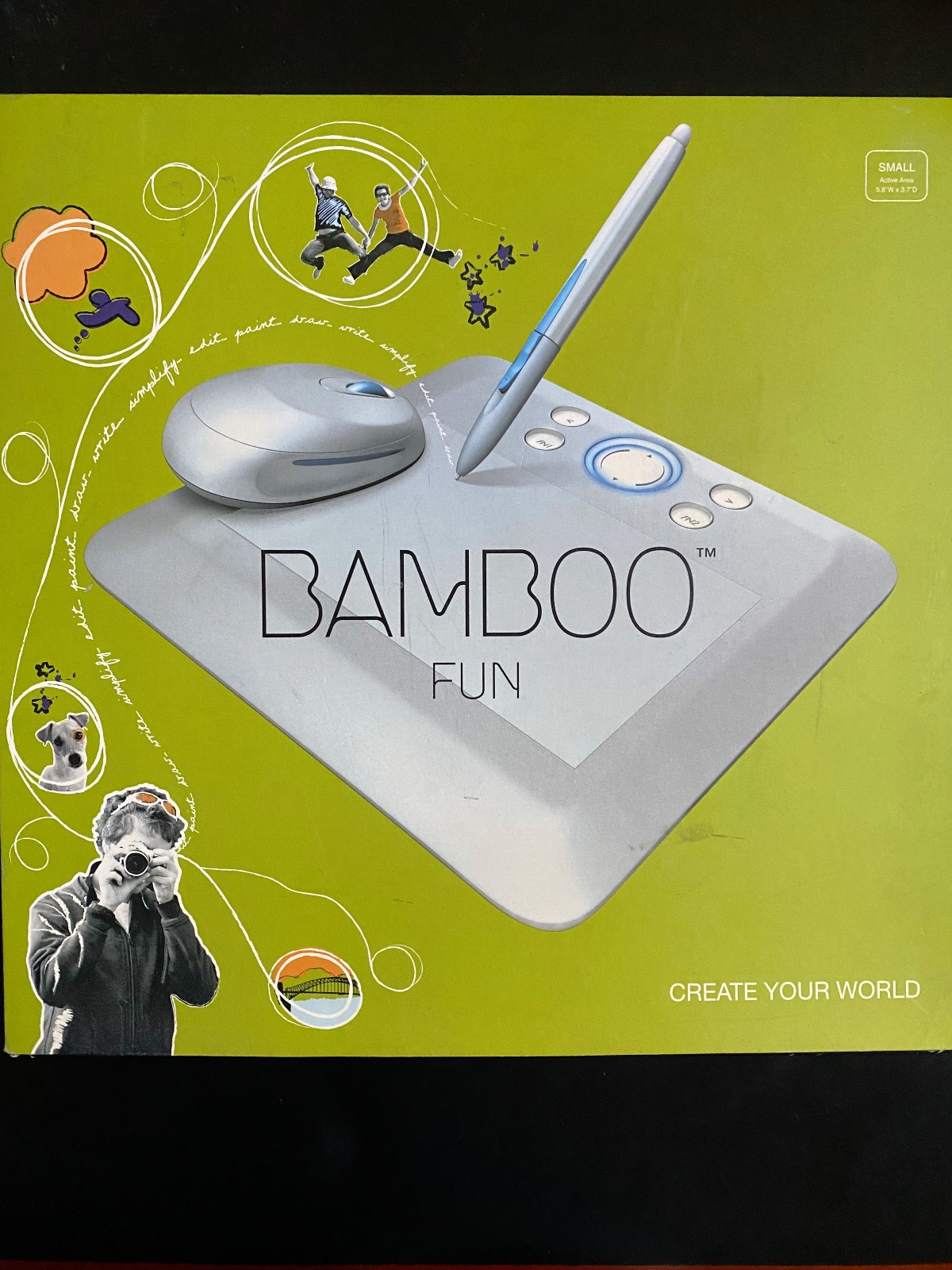 New Wacom Bamboo Fun CTE-450S Drawing Tablet Pen & Mouse Windows Mac USB