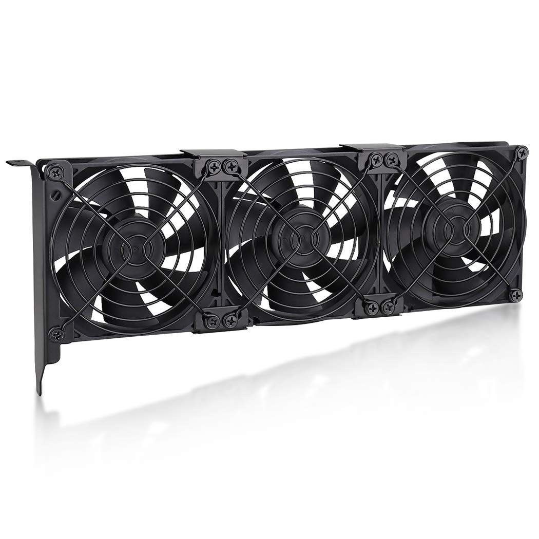 Wathai 3x90mm GPU Cooler Fans, 10.86in(L) x 4.72in(W) x 1.18in(H)120 CFM, 37dBA