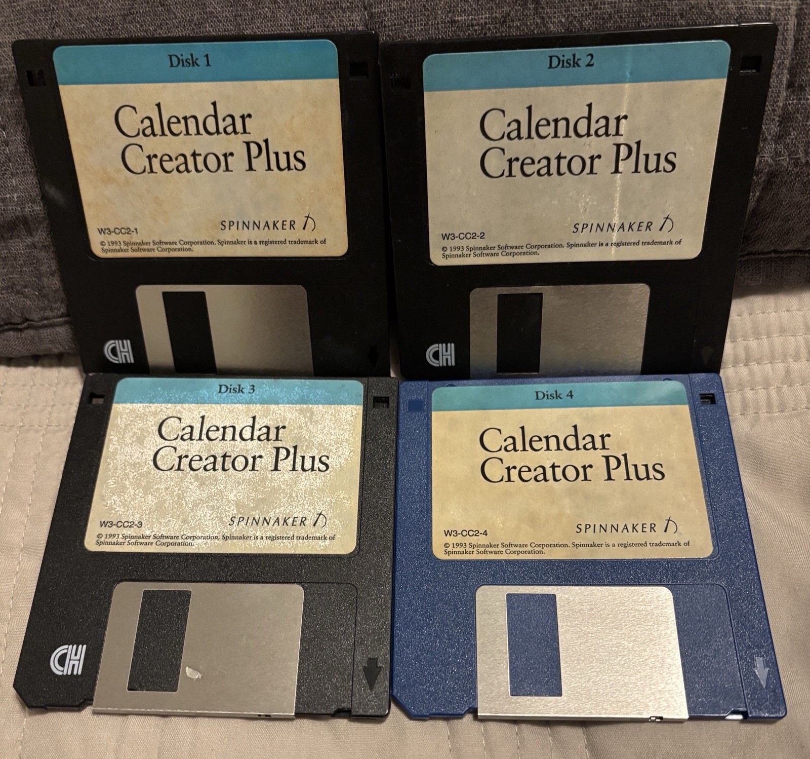 CALENDAR CREATOR PLUS -1993 Edition  - 3.5" Disks For Windows  - 4 Disks No Box