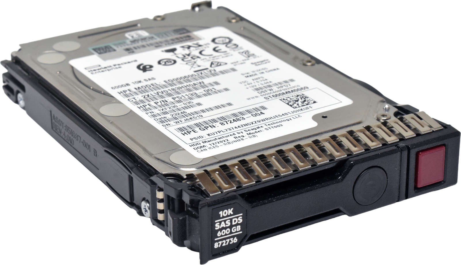 HP Seagate 600GB 2.5" 10K 12G SAS SED HDD ST600MM0069 872736-001 +Caddy