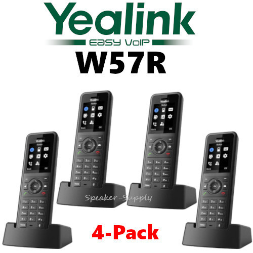4 Yealink W57R Rugged DECT Handset Phone 1.8" Color Screen for W70B W80 W90