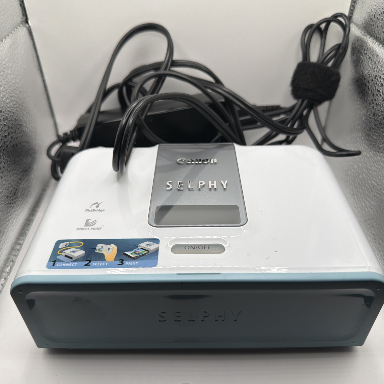 Canon SELPHY CP510 Dye-Sub Photo Printer USB 4x6 w/ CA-CP200 Adapter Box working