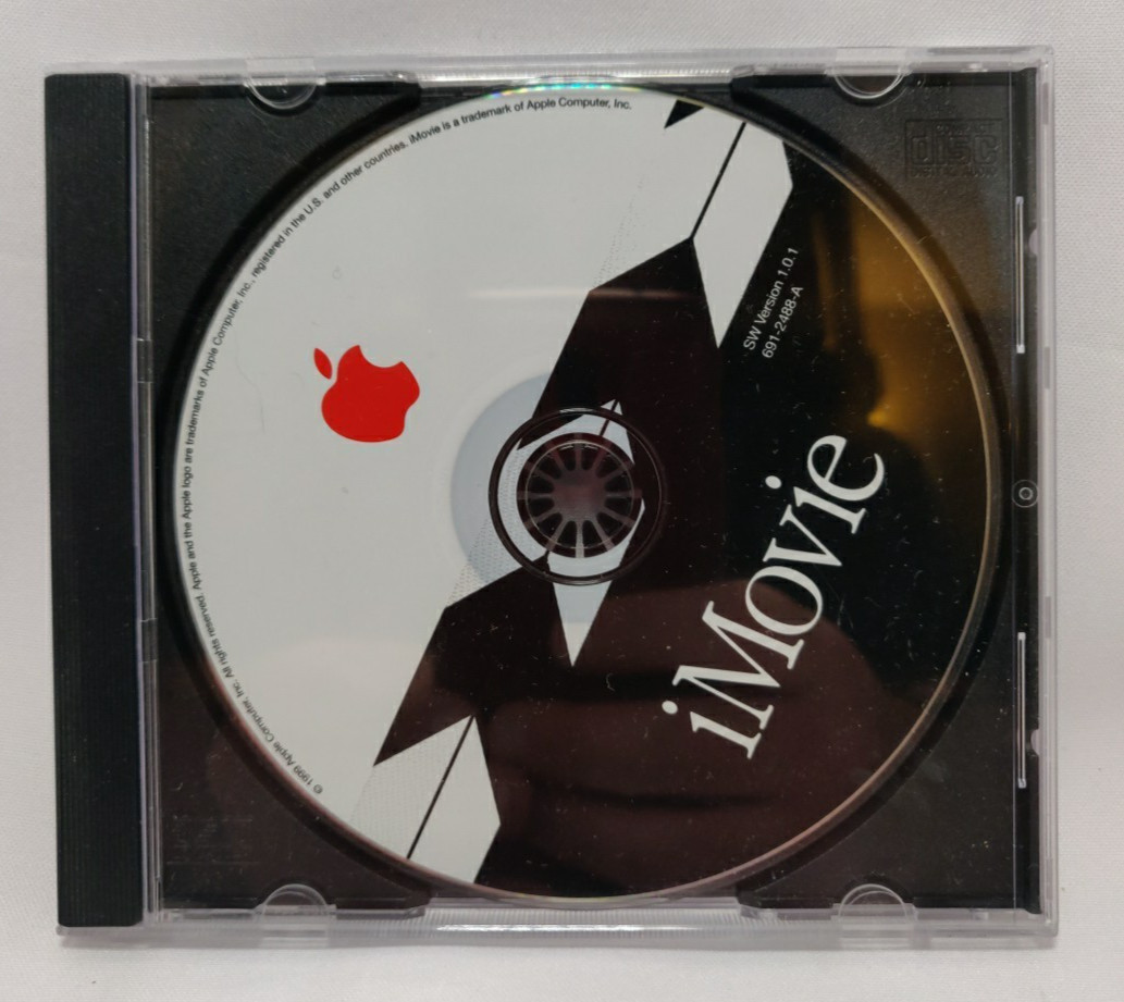Vintage 1999 iMovie 1 v1.0.1 Macintosh Mac Software Disc Install CD ONLY