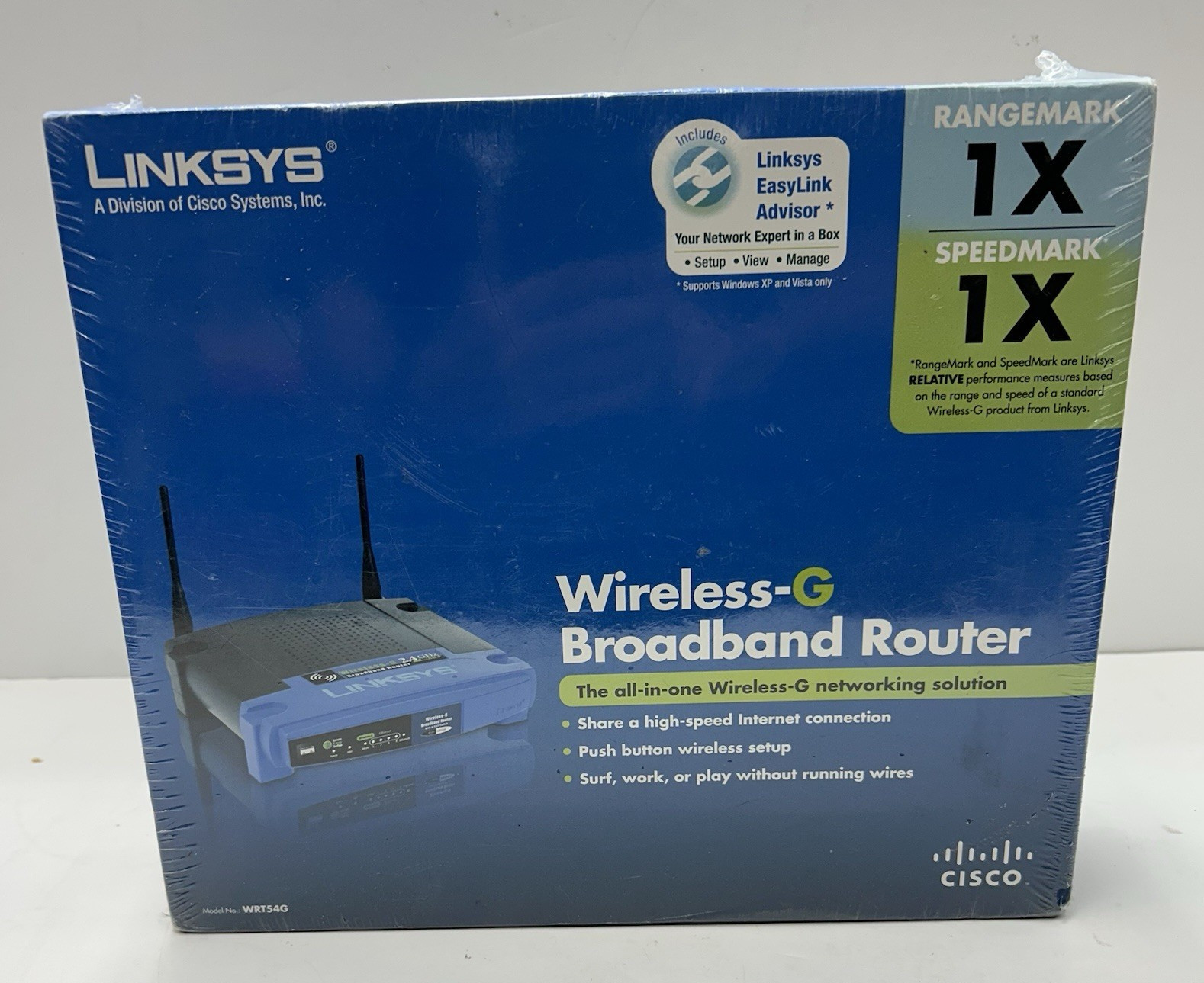 Linksys WRT54G v8 Router NEW Sealed Cisco Wireless-G Retro Vintage 2.4GHz 54Mbps