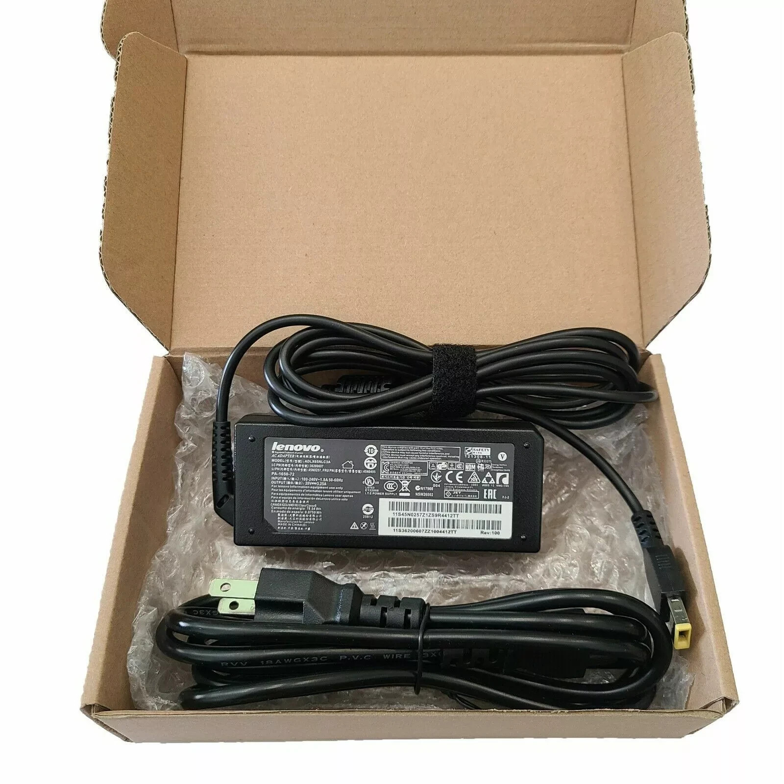 OEM 65W ThinkPad AC Power Adapter Laptop Charger Slim USB Tip 20V 3.25A NEW