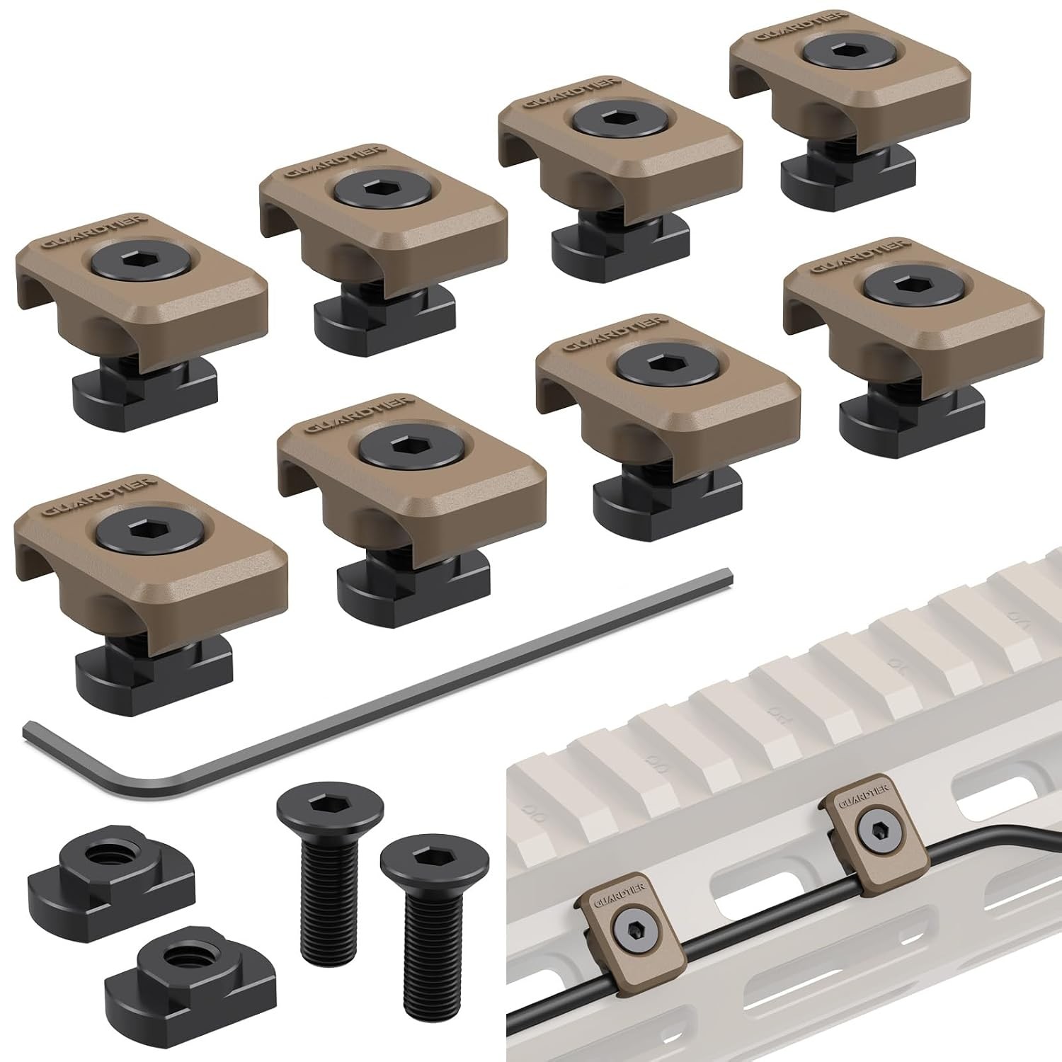 M-LOK Pressure Switch Cable Guides Earth Tan CGM909 Compatible Cable