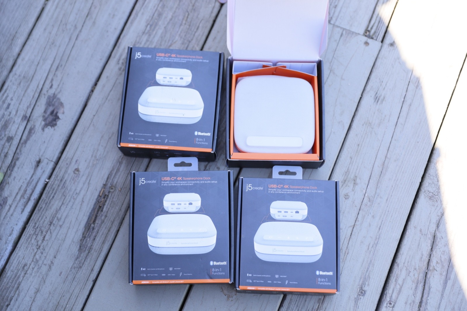 Pack of 4 j5create USB-C Docks w/ Speaker & Mic - $560 Combined MSRP