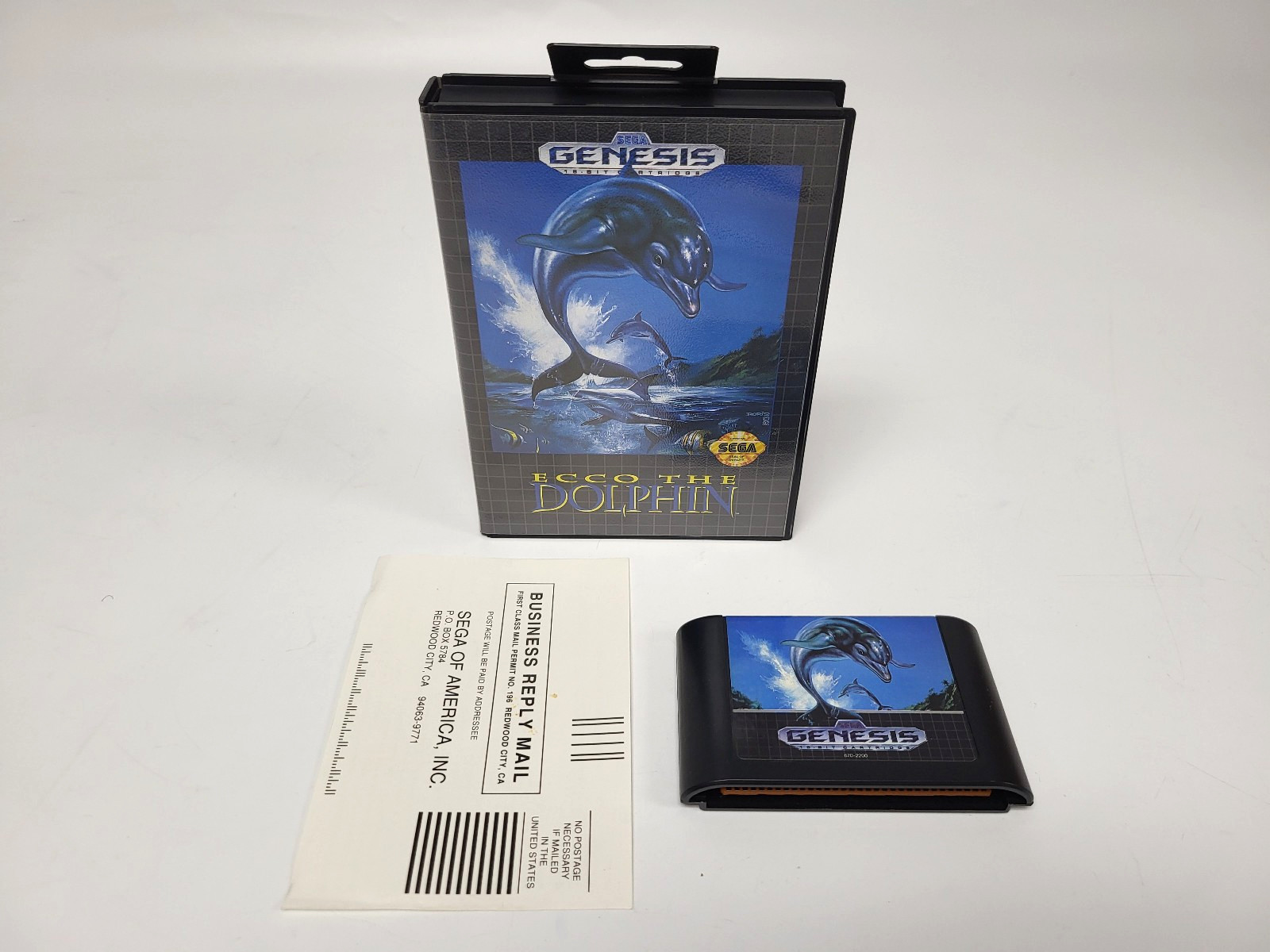 Vintage 1992 Ecco The Dolphin Game for Sega Genesis with Case