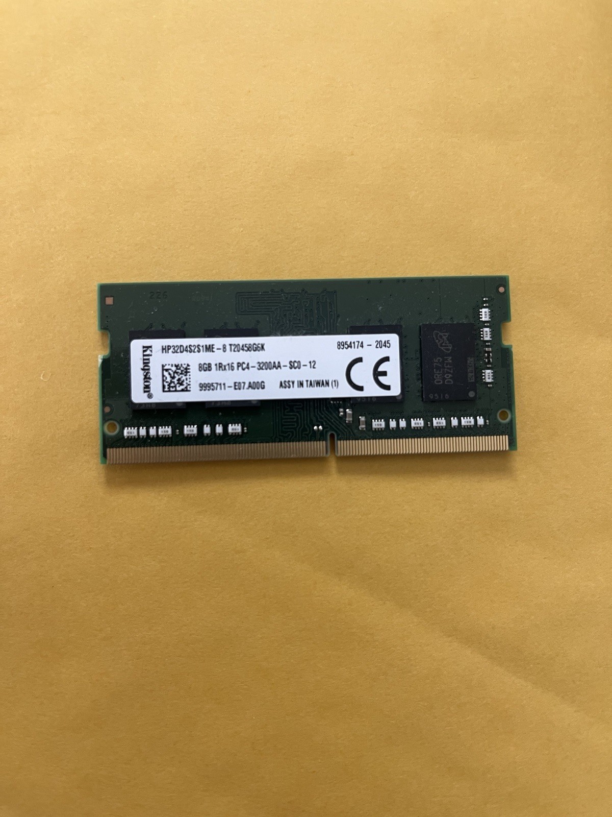 Kingston 8GB (1x8GB) DDR4 PC4-3200AA SO-DIMM RAM HP32D4S21ME 8954174