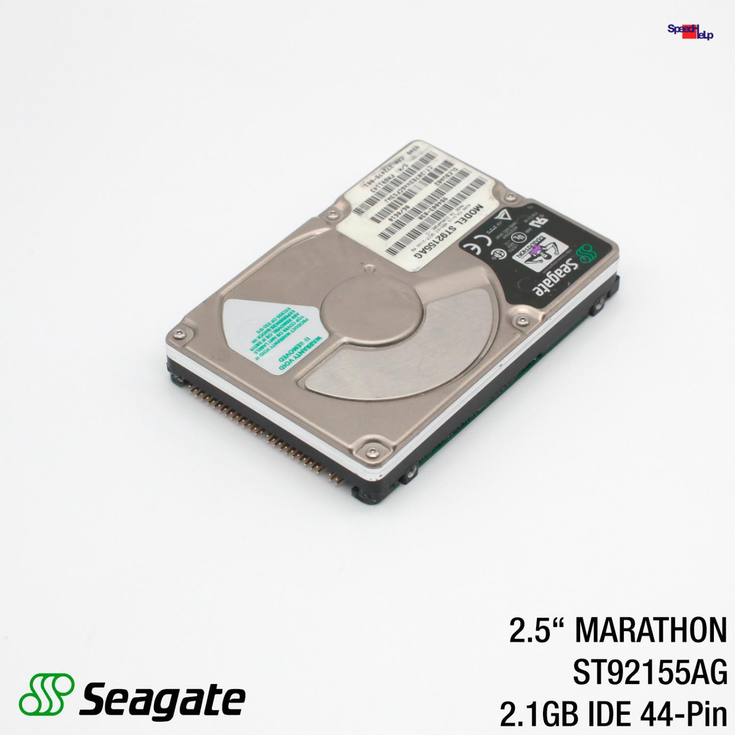 Seagate Marathon ST92155AG 2.1GB 2168MB HDD Hard Drive IDE 44-Pin Notebook 2.5"